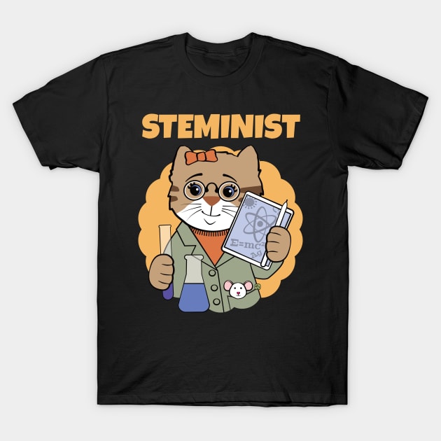 Steminist Science Feminist T-Shirt by Sue Cervenka